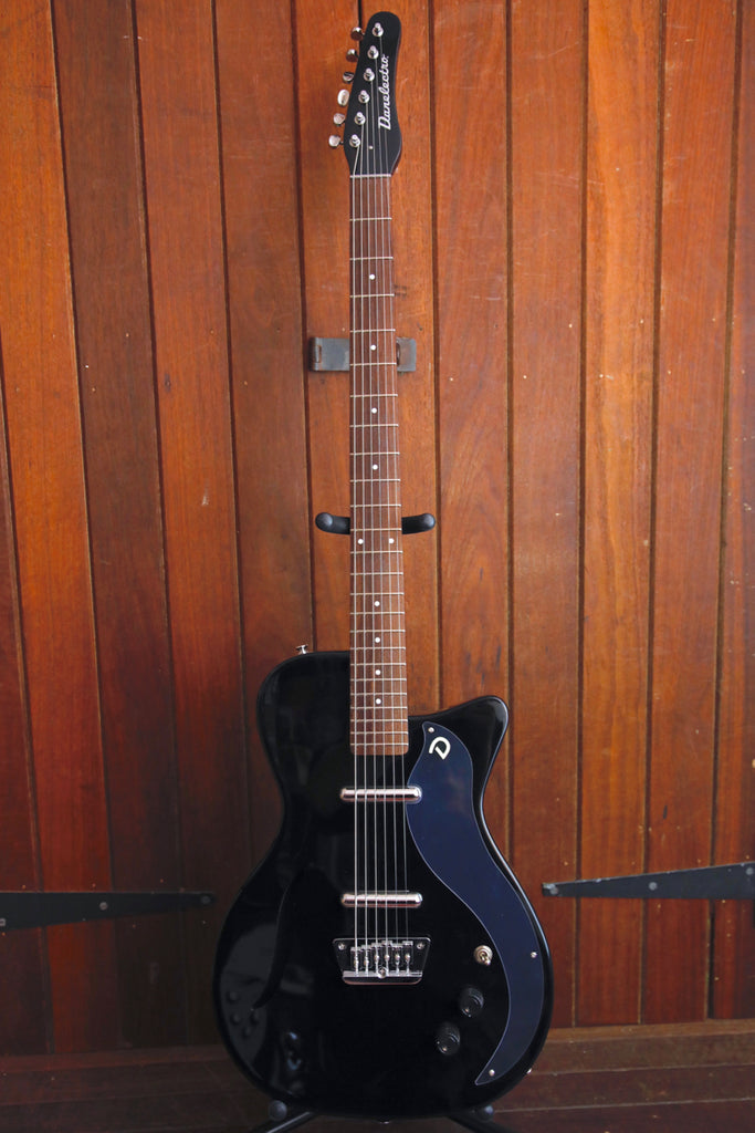 Danelectro Vintage Baritone Single Cut Black Electric Guitar