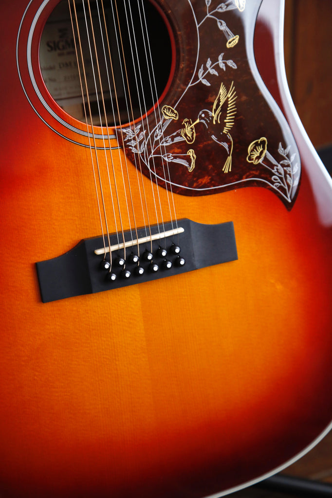 Sigma DM12-SG5 12-String Vintage Cherry Acoustic-Electric Guitar