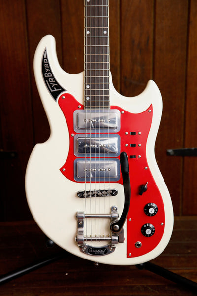 Eastwood "Sharkbite" Fyrbyrd Vintage White Electric Guitar