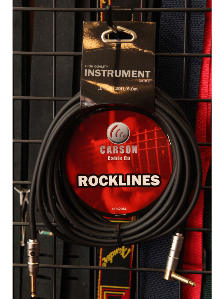 Carson Instrument Cable 20ft Straight/Right - The Rock Inn