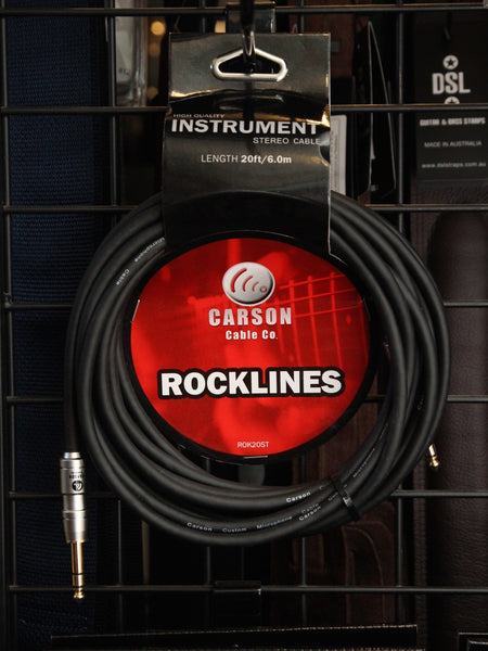 Carson 20ft TRS Stereo Cable Lead Straight/Straight - The Rock Inn