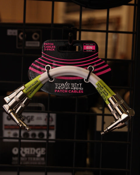 Ernie Ball 6" Angled Patch Cable 3-Pack