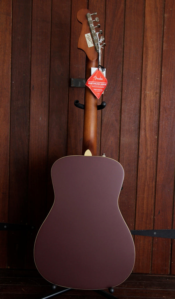 Fender California Player Malibu Satin Acoustic Guitar Burgundy