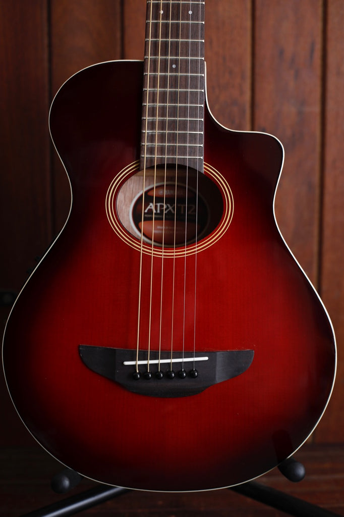 Yamaha APXT2 3/4 Acoustic Electric Travel Guitar Dark Red Burst