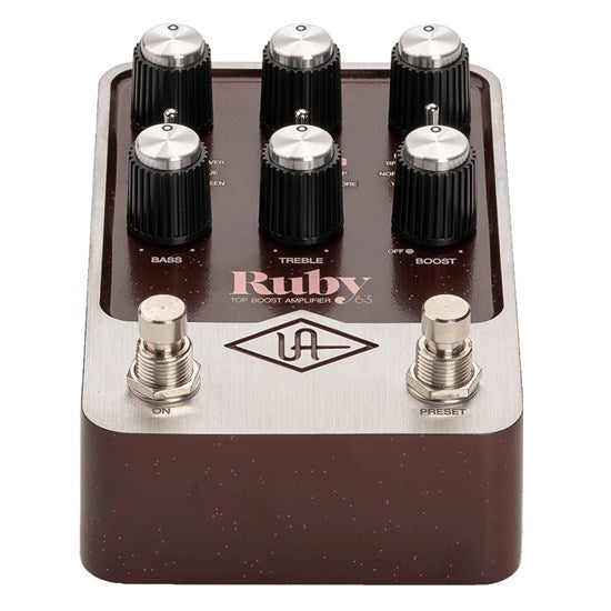 Universal Audio UAFX Ruby 63 Instrument Top Boost Amplifier Emulator Pedal