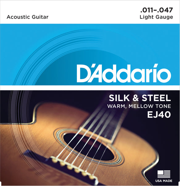 D’Addario EJ40 Silk & Steel Acoustic Guitar Strings