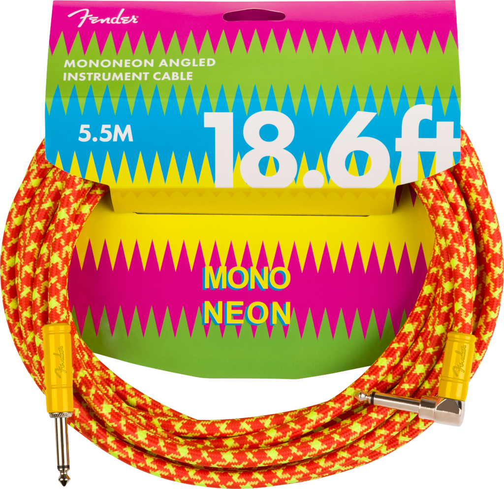 Fender MonoNeon Instrument Cable, 18.6', Orange