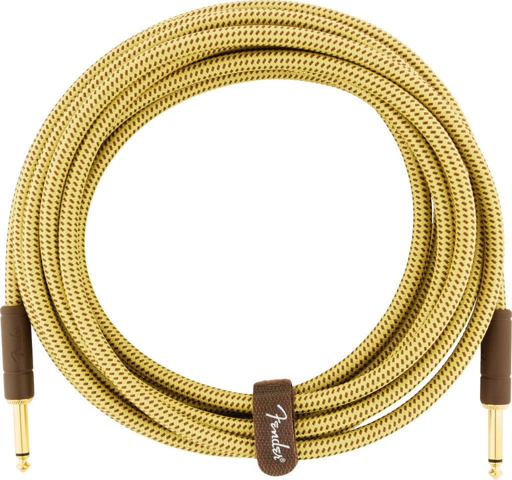Fender Deluxe Series Instrument Cable, Straight/Straight, 15ft, Tweed
