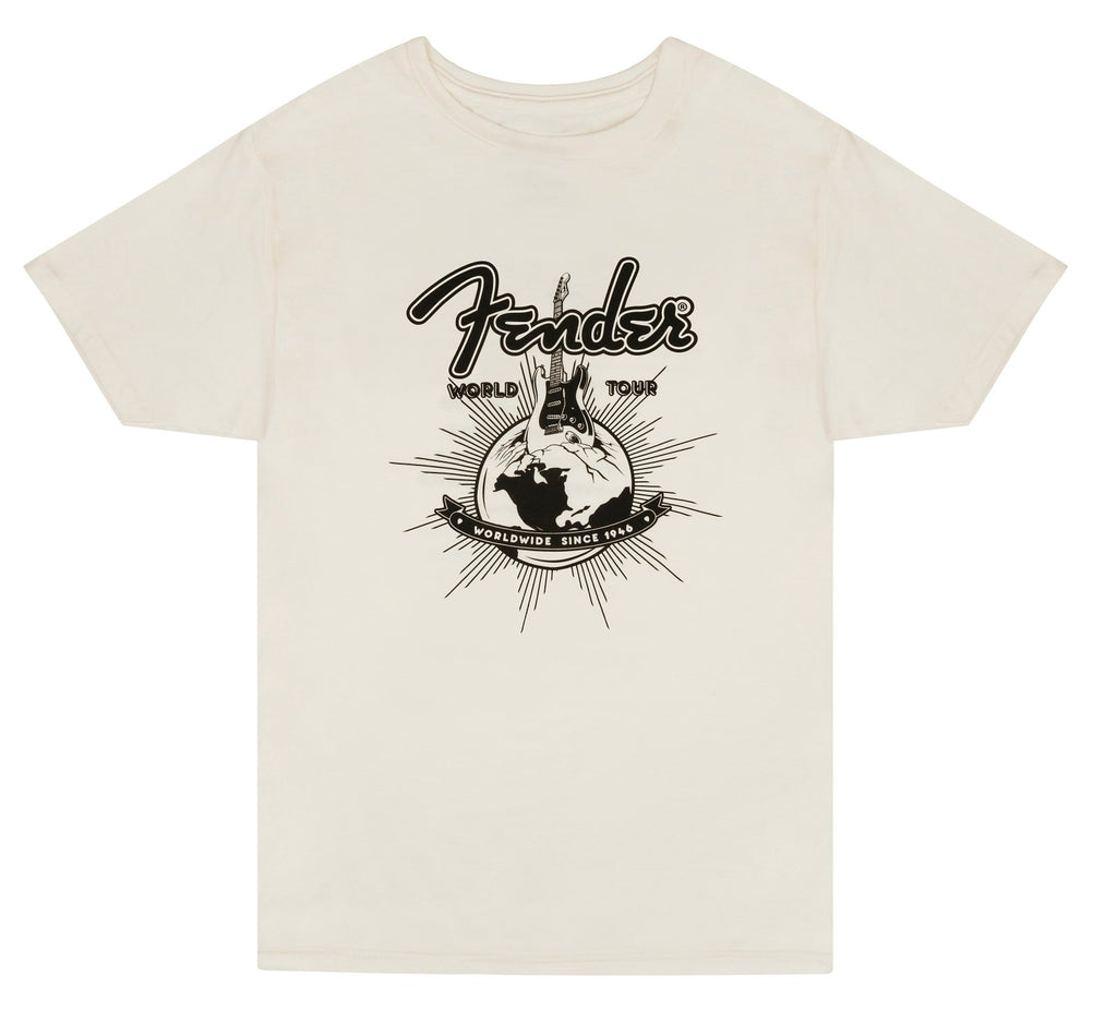 Fender World Tour T-Shirt, Vintage White