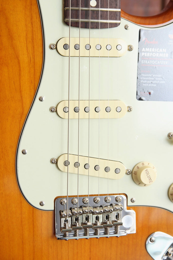 Fender American Performer Stratocaster Honey Burst Electric Guitar