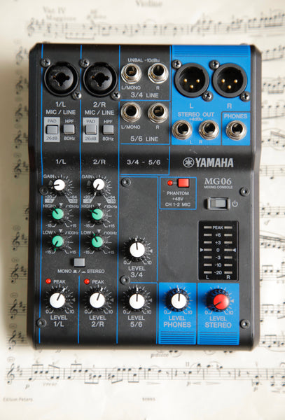Yamaha MG06 6-Channel Analogue Mixer Pre-Owned