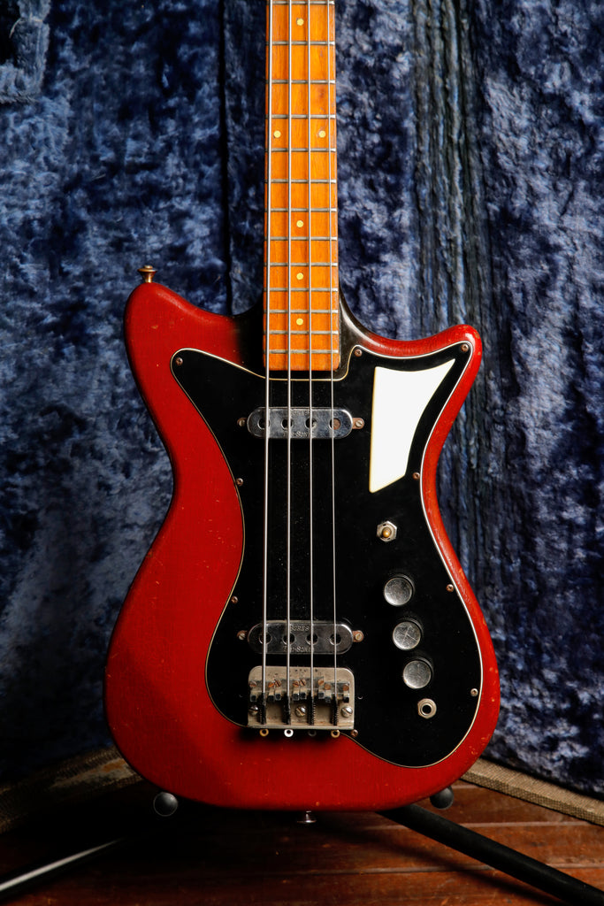 Burns Sonic Bass Vintage 1960s Cherry Red Bass Guitar Pre-Owned