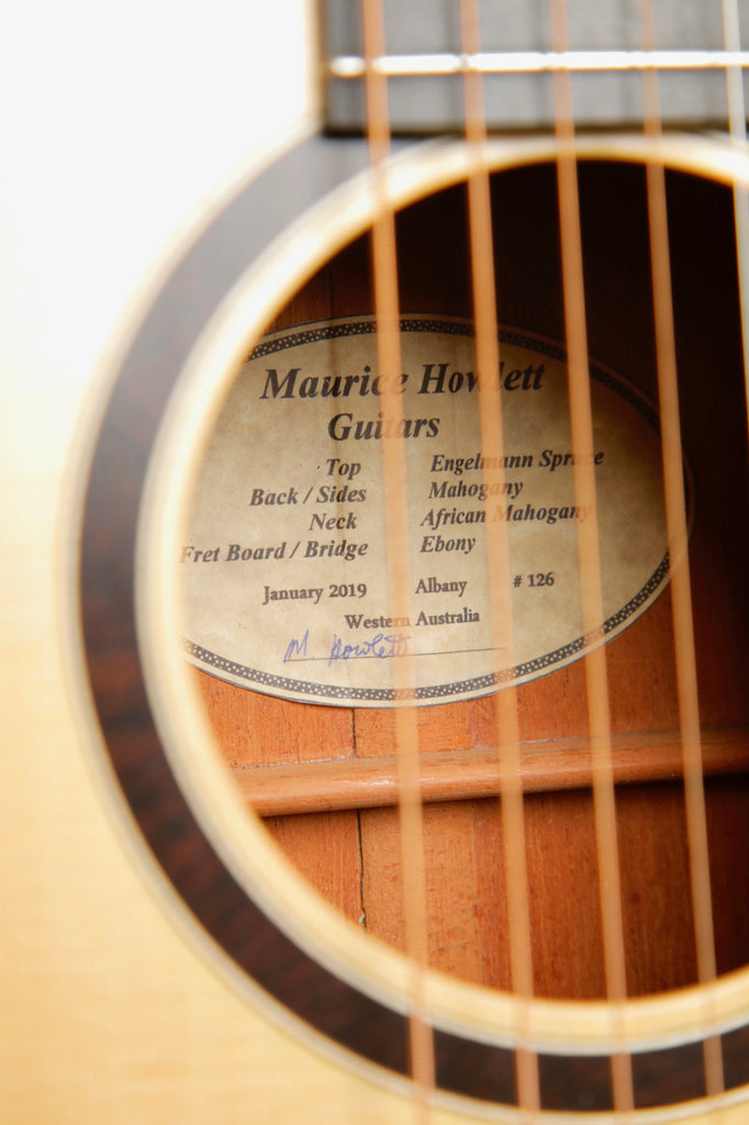 Maurice Howlett Custom Handmade 00-12 Fret Acoustic Guitar Made in WA Pre-Owned