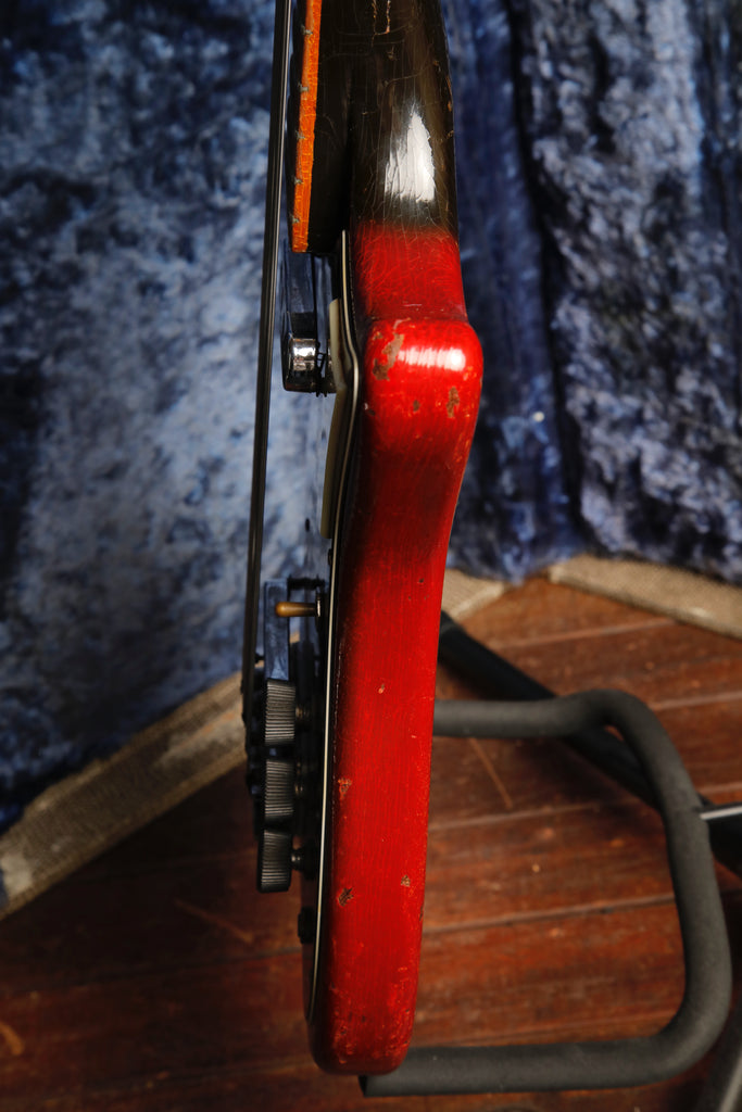Burns Sonic Bass Vintage 1960s Cherry Red Bass Guitar Pre-Owned