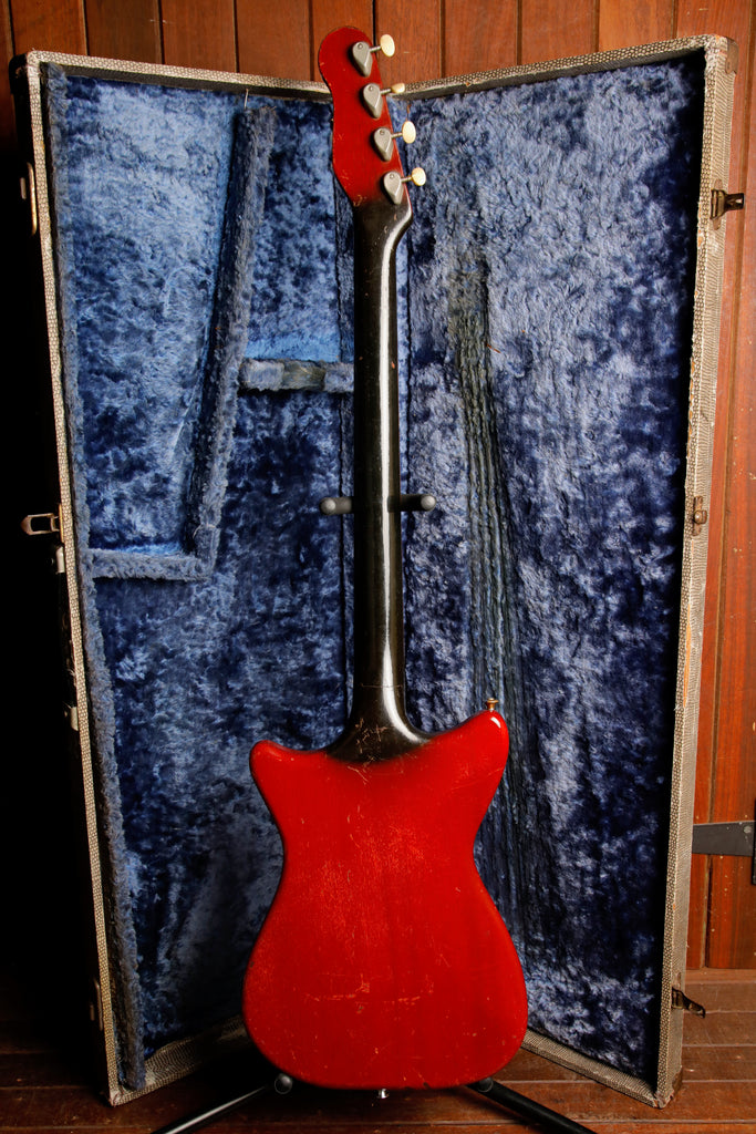 Burns Sonic Bass Vintage 1960s Cherry Red Bass Guitar Pre-Owned