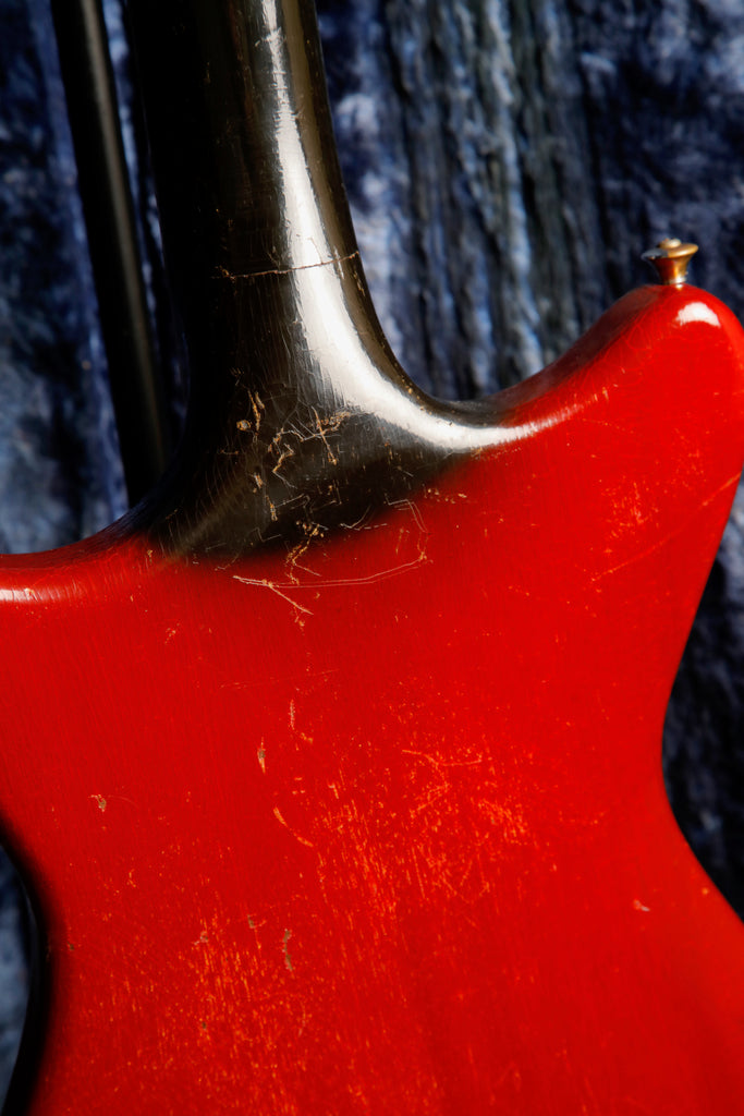 Burns Sonic Bass Vintage 1960s Cherry Red Bass Guitar Pre-Owned