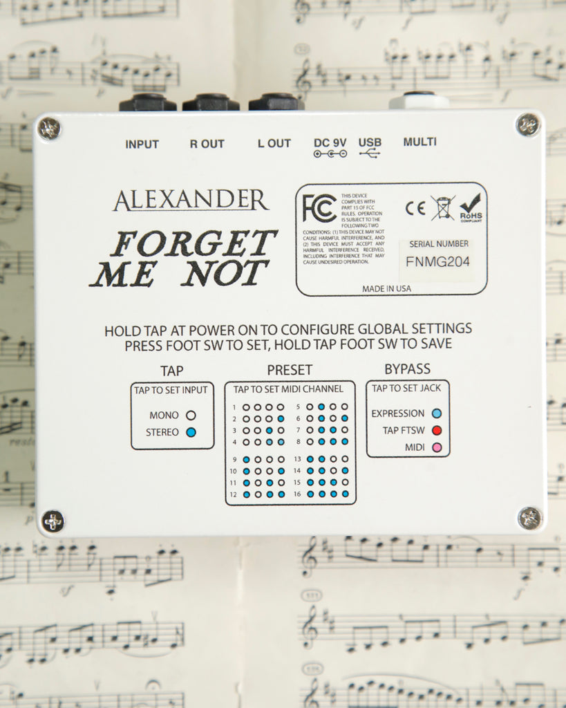 Alexander Pedals Forget-Me-Not Delay Pedal Pre-Owned