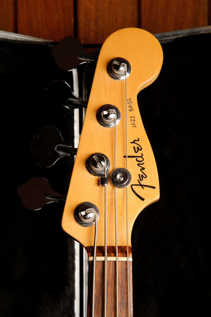 Fender American Deluxe Jazz Bass Aged Cherry Burst Bass Guitar 2005 Pre-Owned