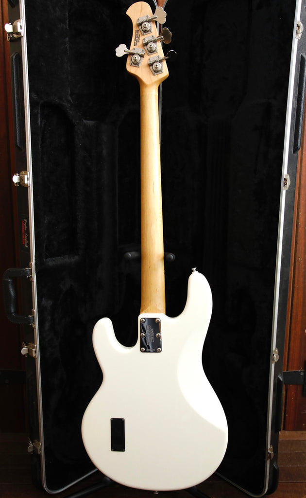 Ernie Ball Music Man StingRay 3 EQ H White Bass Guitar 2014 Pre-Owned