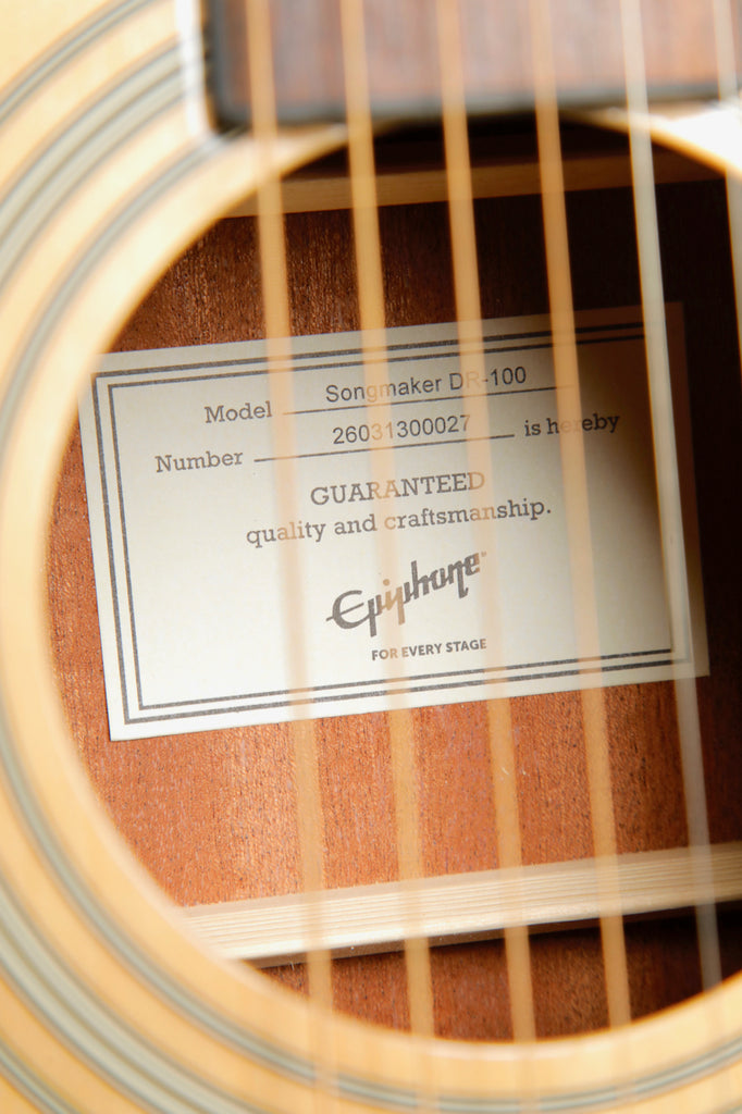 Epiphone Songmaker DR-100 Natural Acoustic Guitar