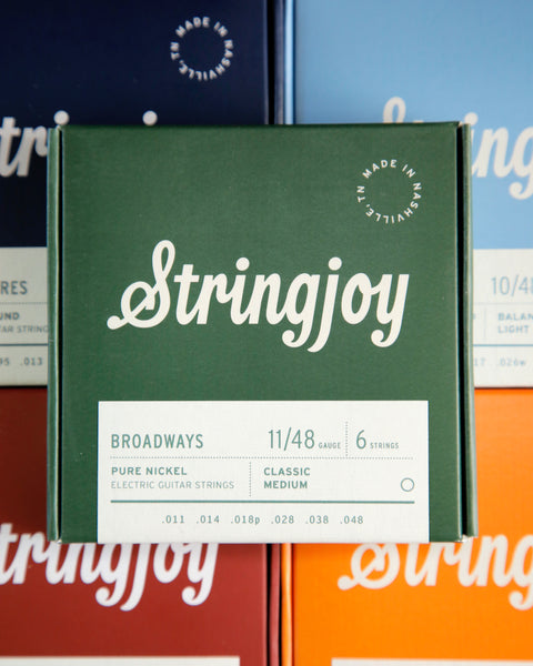 Stringjoy Broadways Classic Medium (11-48) Pure Nickel Electric Guitar Strings