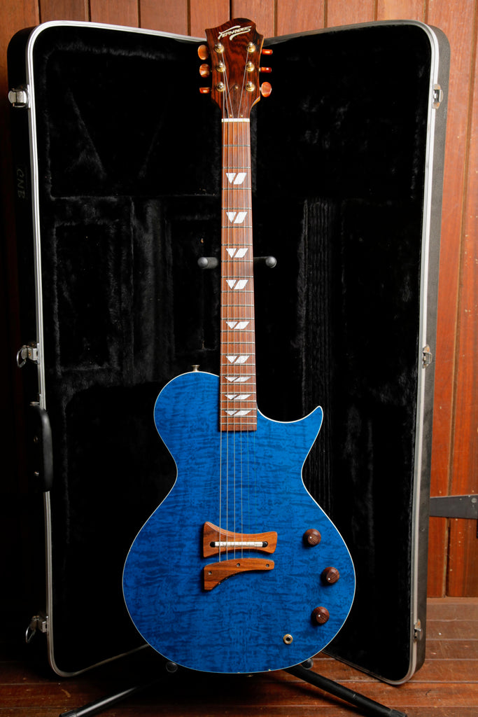Fernandes LSA-65 Monterey Blue Electric-Acoustic Guitar MIJ 1990's Pre-Owned