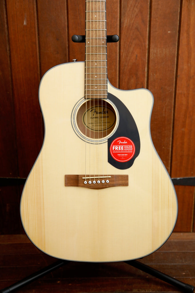 Fender CD-60SCE Dreadnought Natural Acoustic-Electric Guitar