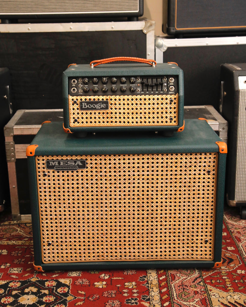 Mesa Boogie Mark Five 25 & Mesa Boogie 23 1x12" Emerald Green Wicker Grille Valve Amplifier Head & Cab Pre-Owned