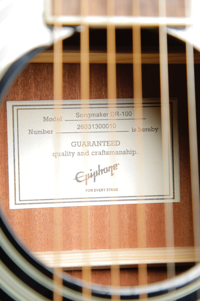 Epiphone Songmaker DR-100 Ebony Acoustic Guitar