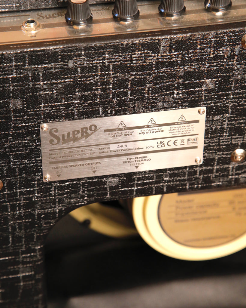 Supro Amulet 1x12" Combo Amplifier Black Scandia Pre-Owned
