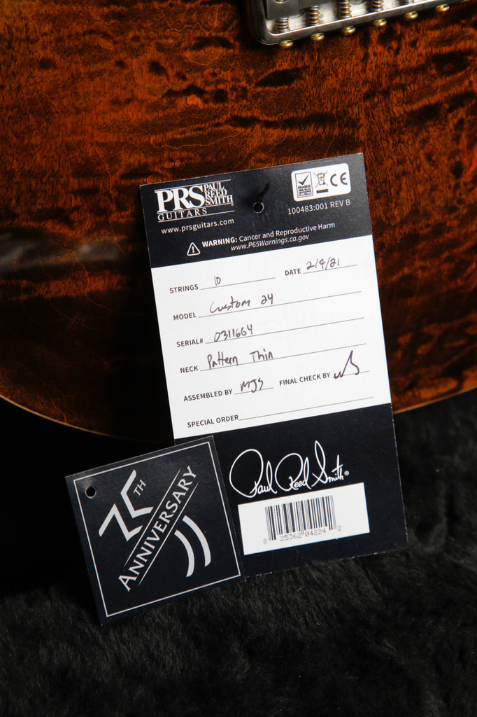 PRS 35th Anniversary Custom 24 Yellow Tiger Electric Guitar 2021 Pre-Owned