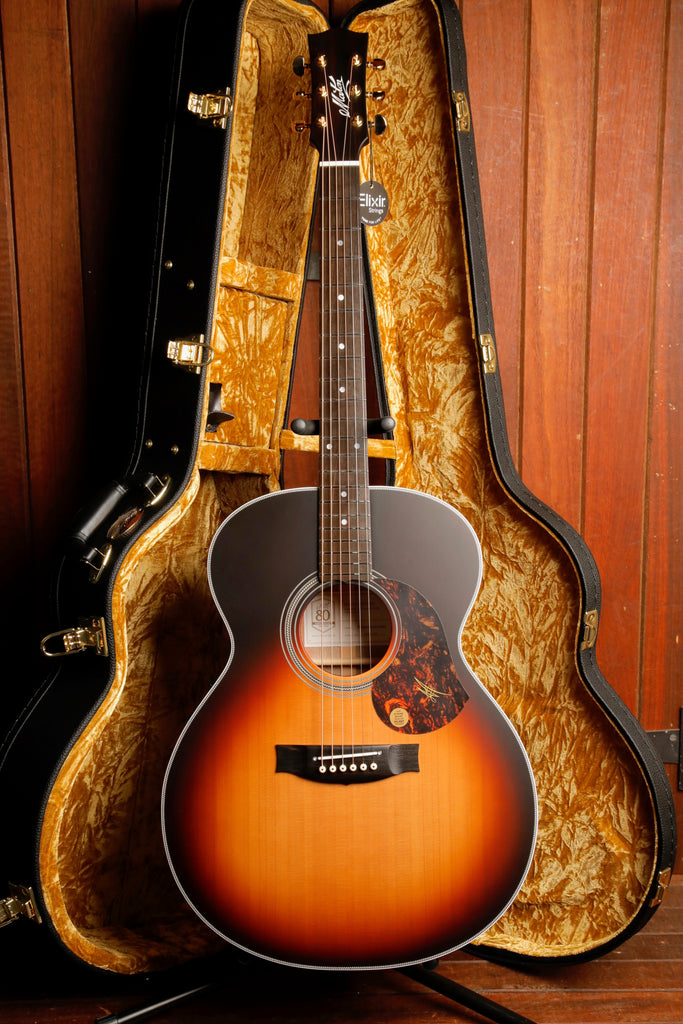 Maton Troubadour Jumbo Satin Tobacco Sunburst Acoustic-Electric Guitar