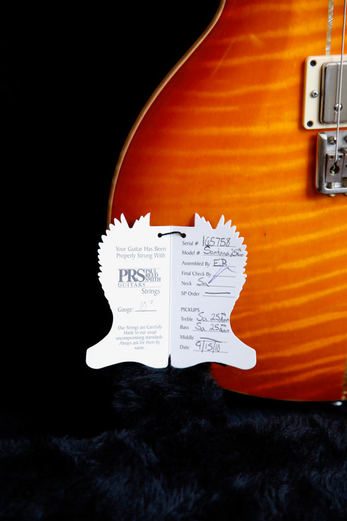 PRS 25th Anniversary Santana Signature 10-Top Smoked Amber Electric Guitar 2010 Pre-Owned