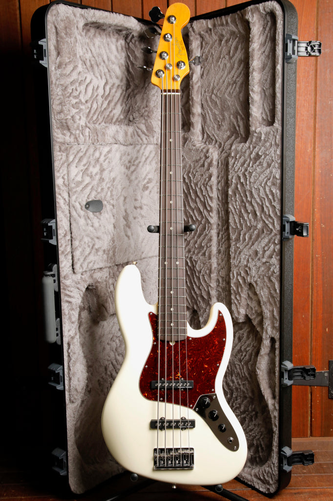 Fender American Professional II Jazz Bass V Olympic White 5-String Bass Guitar 2025 Pre-Owned