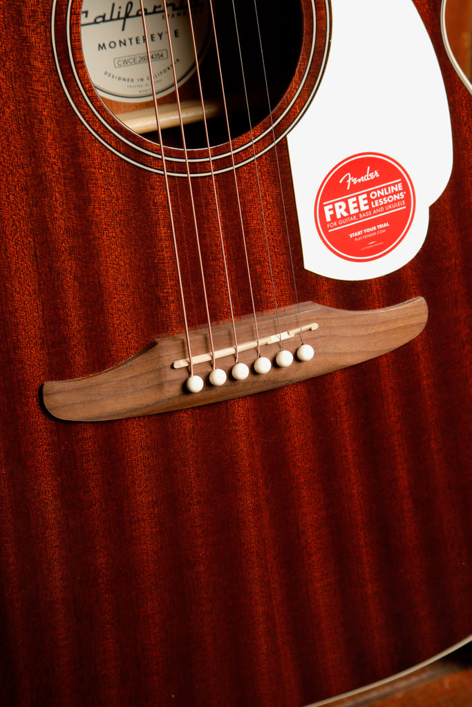 Fender California Standard Monterey E Natural Sapele Acoustic-Electric Guitar