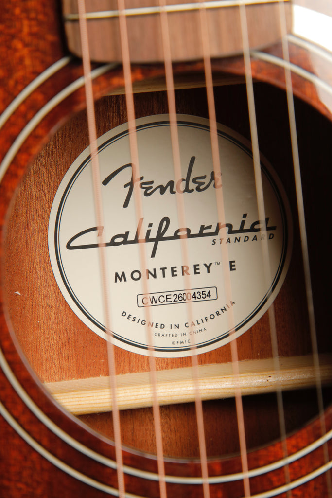 Fender California Standard Monterey E Natural Sapele Acoustic-Electric Guitar