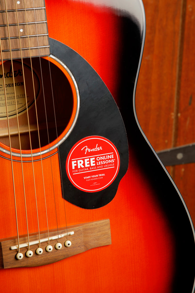 Fender CC-60S Solid Spruce Top Concert Sunburst Acoustic Guitar