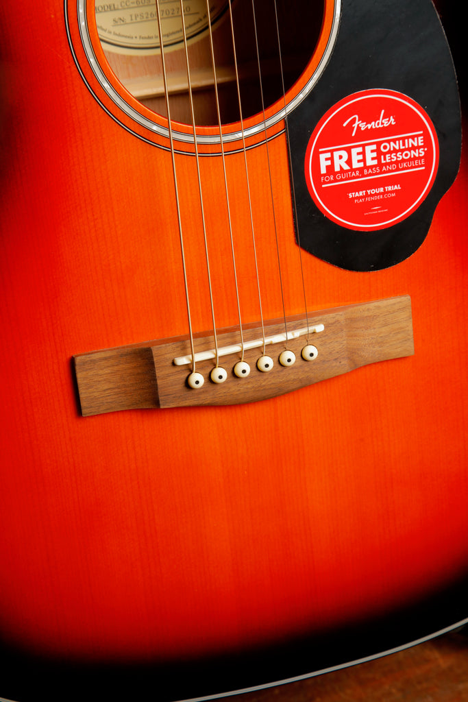 Fender CC-60S Solid Spruce Top Concert Sunburst Acoustic Guitar