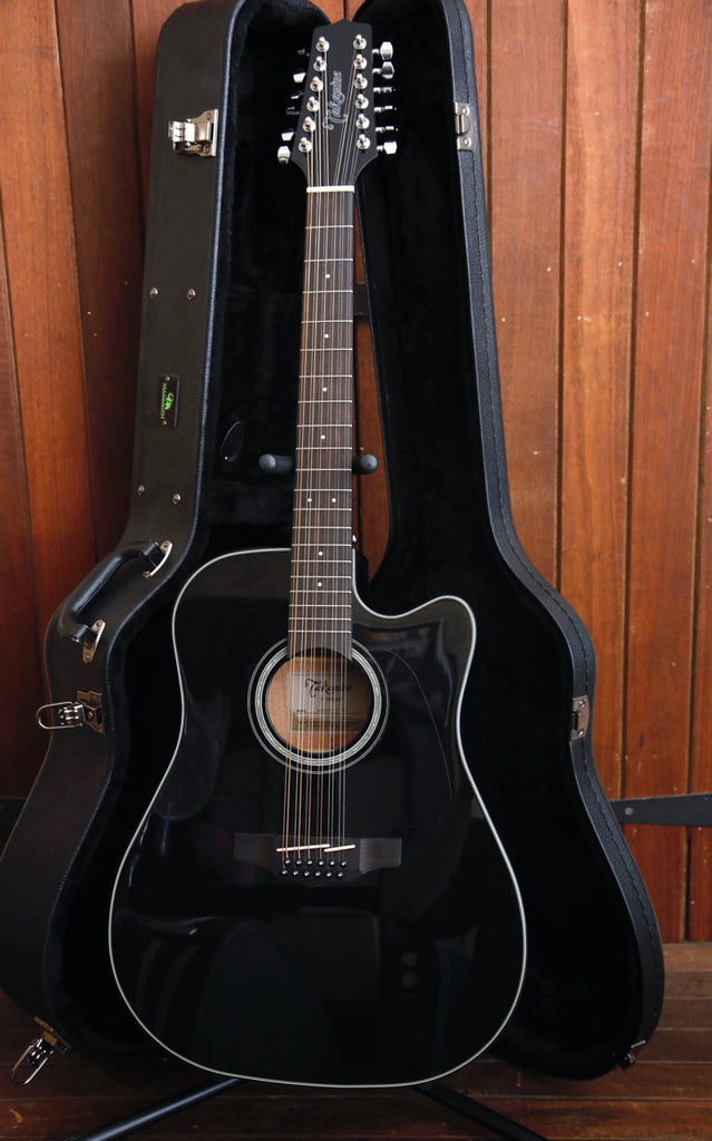 Takamine GD30CE 12-String Black Acoustic-Electric Guitar Pre-Owned