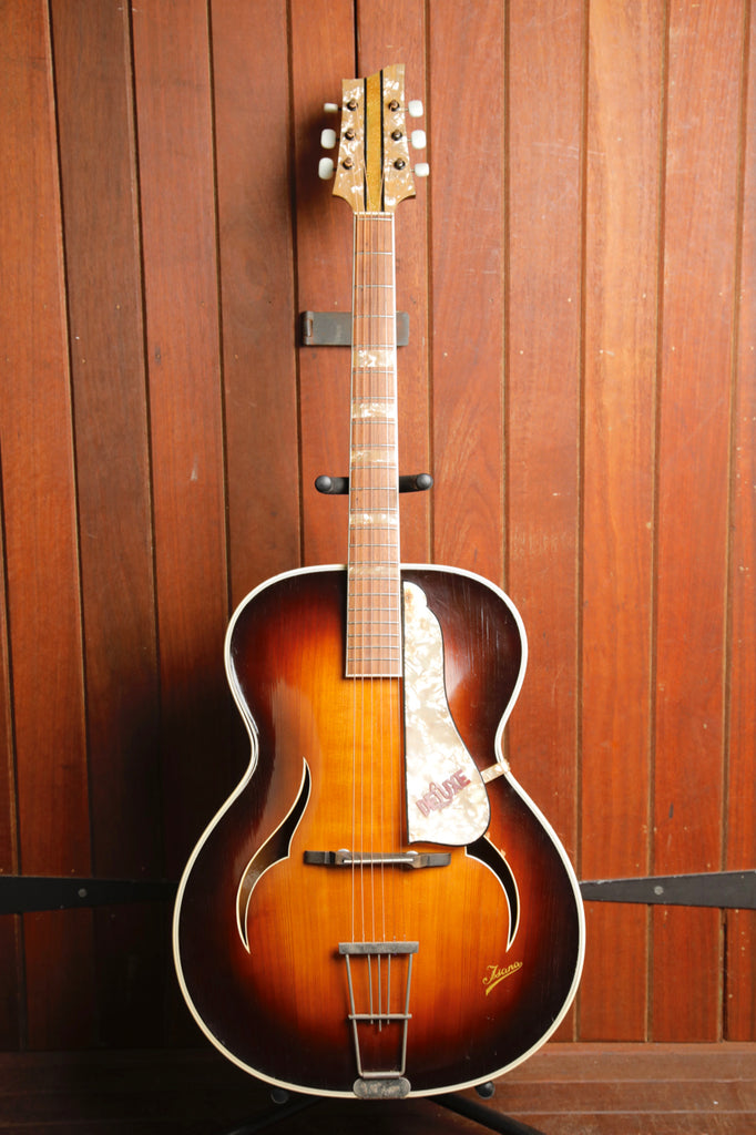 Isana Deluxe Archtop Acoustic Guitar Made in Germany Vintage 1950s Pre-Owned