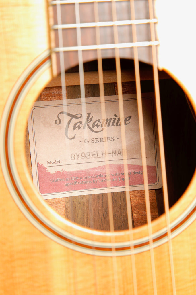 Takamine GY93ELH Parlour Left Handed Acoustic-Electric Guitar Pre-Owned