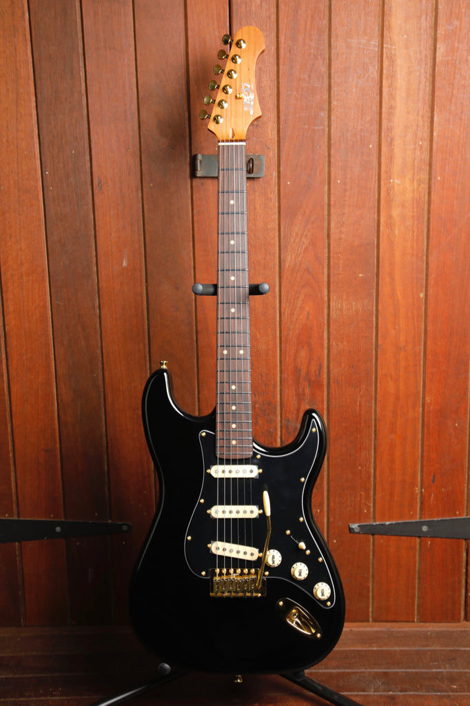 JET Guitars JS-380 BK G Black SSS Electric Guitar