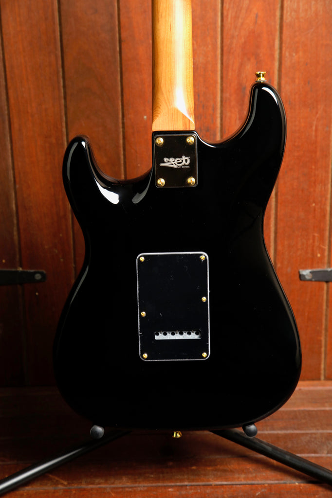 JET Guitars JS-380 BK G Black SSS Electric Guitar
