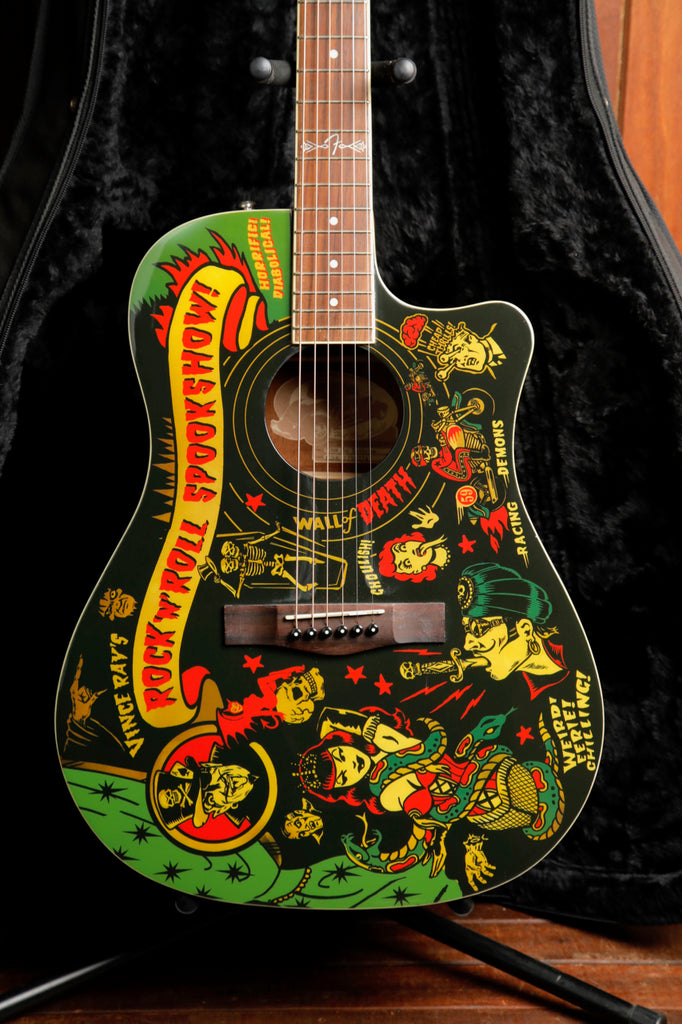 Fender Vince Spook Show T-Bucket Dreadnought Acoustic-Electric Guitar Pre-Owned