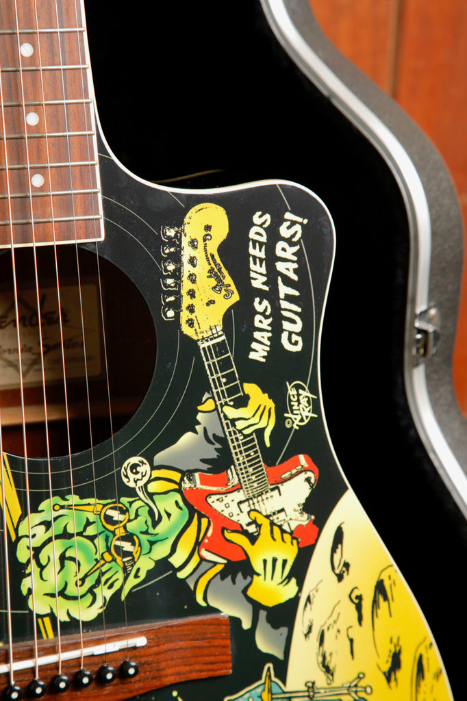 Fender Vince Ray Outer Space Bucket Dreadnought Acoustic-Electric Guitar Pre-Owned