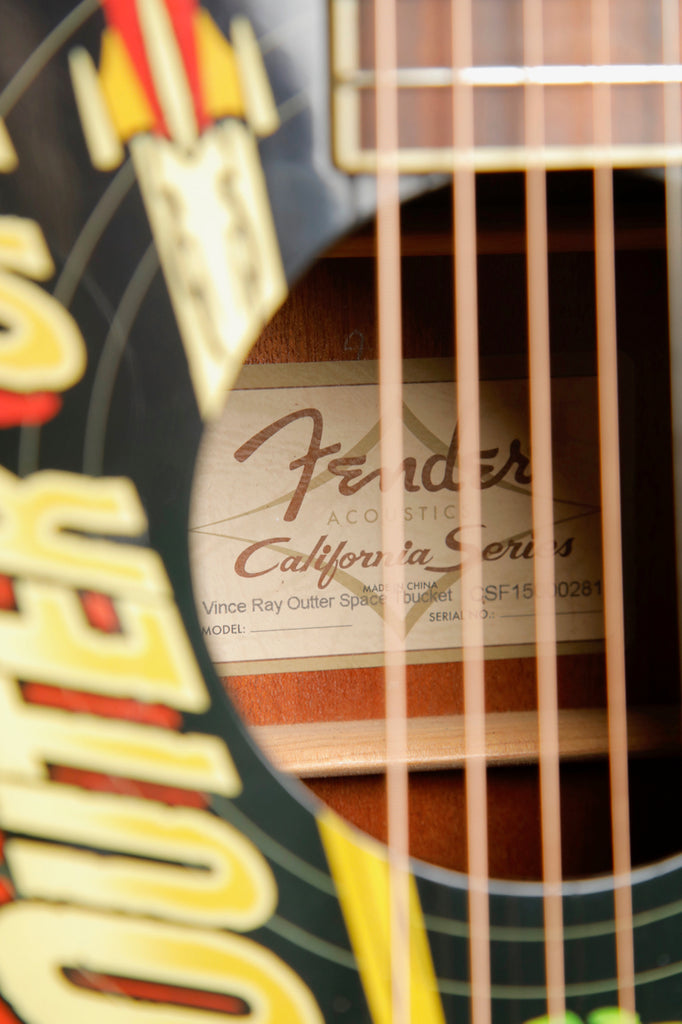 Fender Vince Ray Outer Space Bucket Dreadnought Acoustic-Electric Guitar Pre-Owned