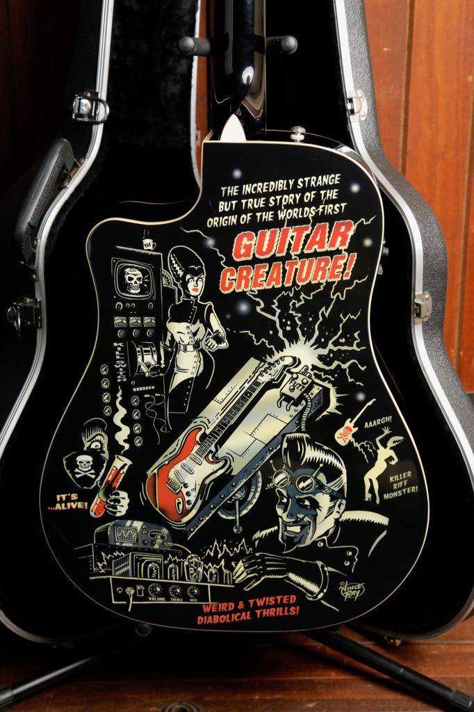 Fender Vince Ray Outer Space Bucket Dreadnought Acoustic-Electric Guitar Pre-Owned