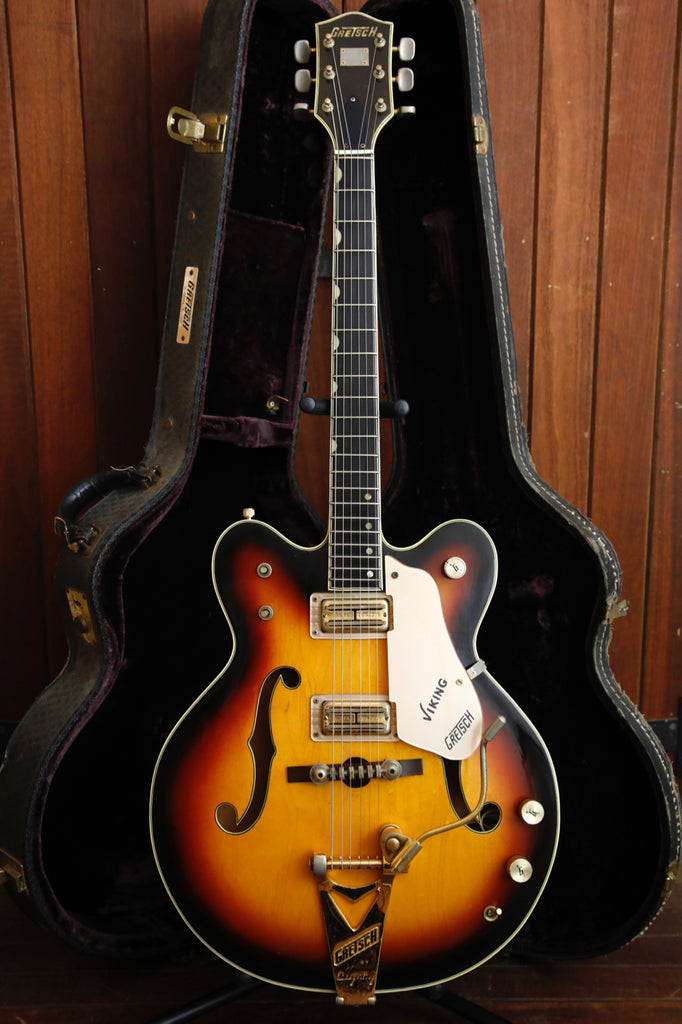 Gretsch Viking 6187 Shaded Golden Sunburst Hollowbody Electric Guitar 1972 Pre-Owned