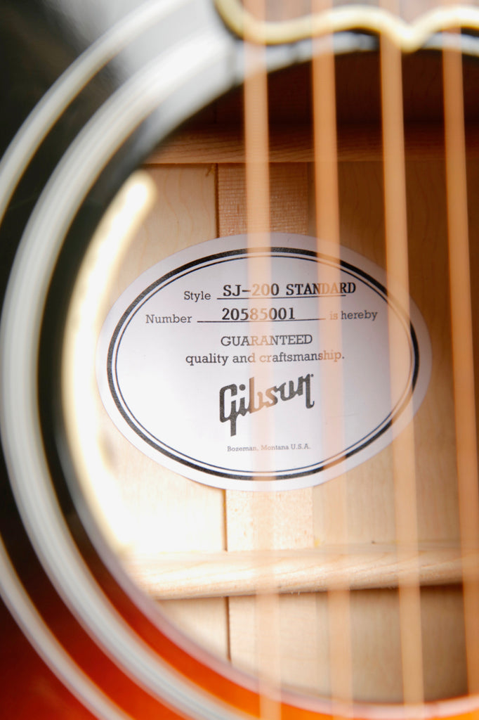 Gibson SJ-200 Standard Maple Tri Burst Acoustic-Electric Guitar