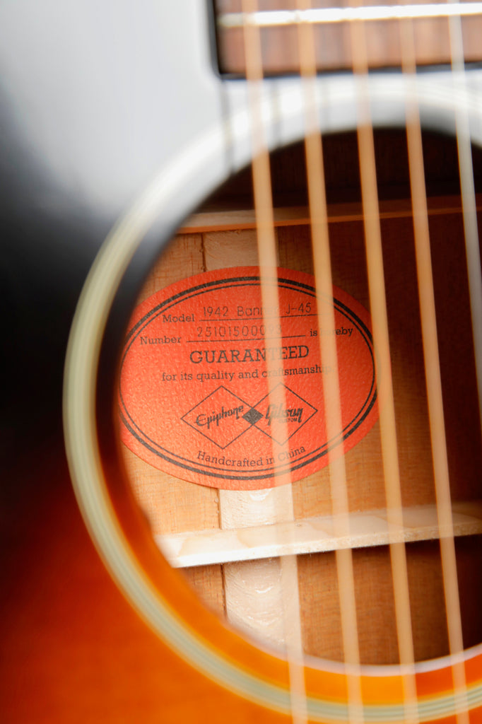 Epiphone 1942 Banner J-45 Reissue Vintage Sunburst Acoustic-Electric Guitar